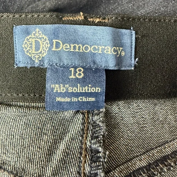 Democracy Jeans Womens 18 Blue Ab Solution Skinny Jeans Dark Indigo Stretch - Picture 6 of 13